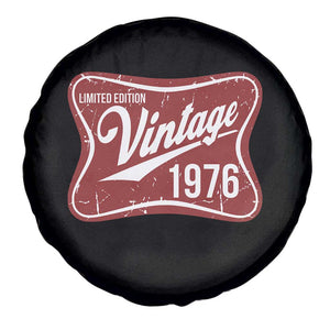50th Birthday Beer Lover Vintage 1976 Limited Edition Spare Tire Cover Red Metal Beer Soft Sign Graphic