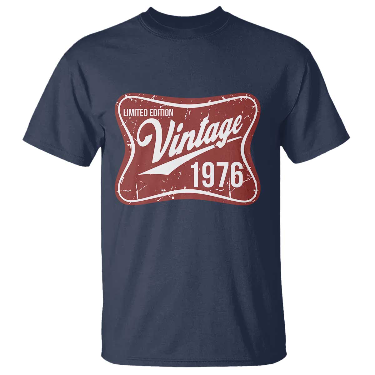 50th Birthday Beer Lover Vintage 1976 Limited Edition T Shirt Red Metal Beer Soft Sign Graphic