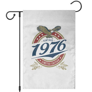 50th Birthday Beer Lover Vintage 1976 Limited Edition Garden Flag Bald Eagle