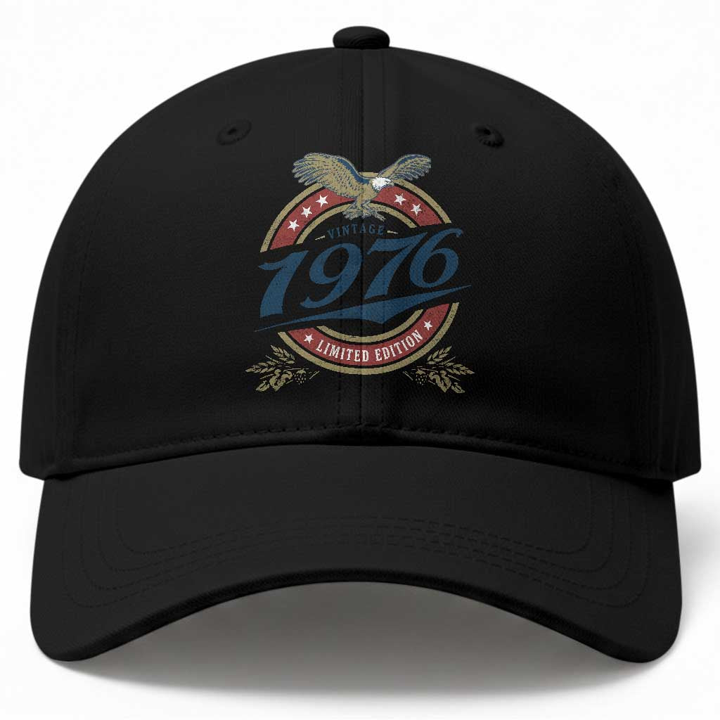 50th Birthday Beer Lover Vintage 1976 Limited Edition Baseball Cap Bald Eagle TS11 Print Your Wear