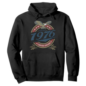 50th Birthday Beer Lover Vintage 1976 Limited Edition Hoodie Bald Eagle
