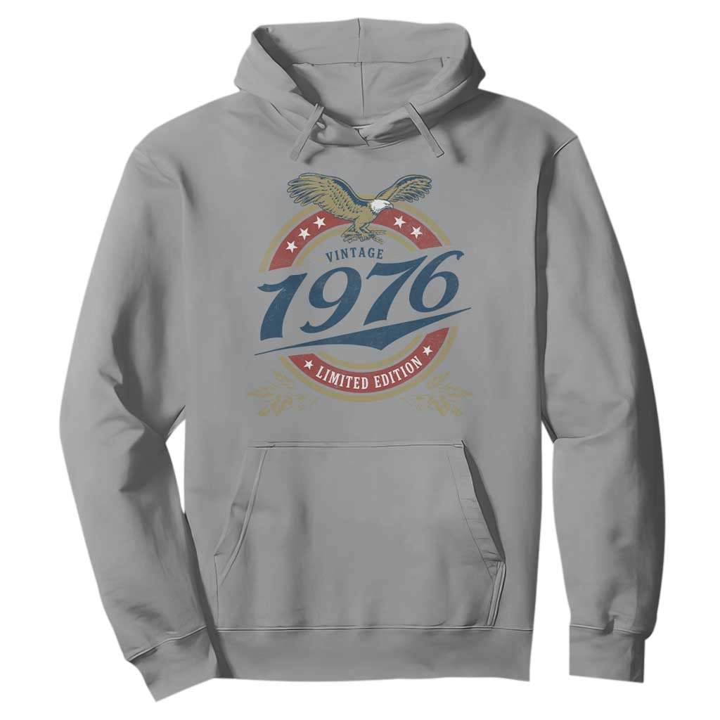 50th Birthday Beer Lover Vintage 1976 Limited Edition Hoodie Bald Eagle