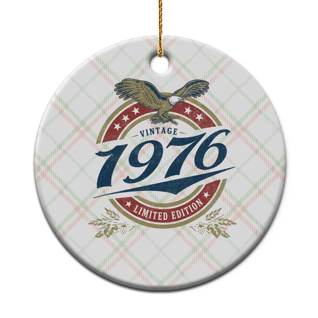 50th Birthday Beer Lover Vintage 1976 Limited Edition Ceramic Ornament Bald Eagle