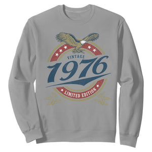 50th Birthday Beer Lover Vintage 1976 Limited Edition Sweatshirt Bald Eagle