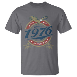 50th Birthday Beer Lover Vintage 1976 Limited Edition T Shirt Bald Eagle