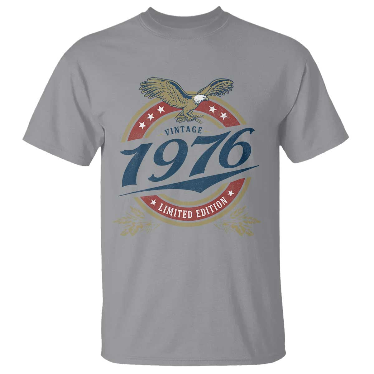 50th Birthday Beer Lover Vintage 1976 Limited Edition T Shirt Bald Eagle