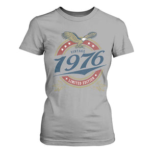 50th Birthday Beer Lover Vintage 1976 Limited Edition T Shirt For Women Bald Eagle