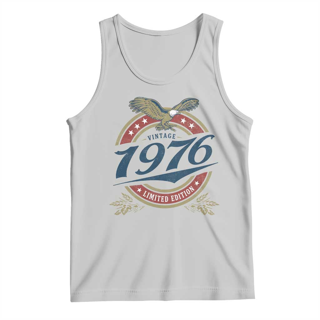 50th Birthday Beer Lover Vintage 1976 Limited Edition Tank Top Bald Eagle