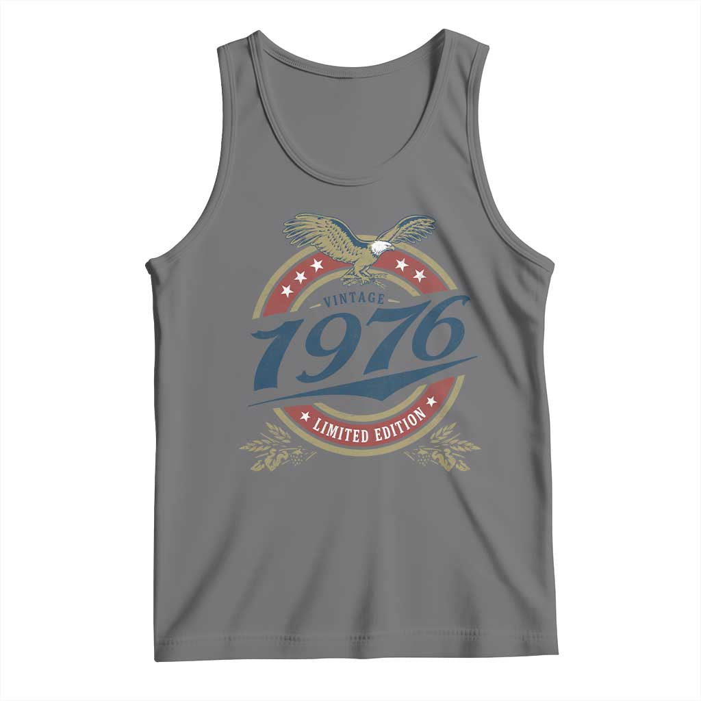 50th Birthday Beer Lover Vintage 1976 Limited Edition Tank Top Bald Eagle