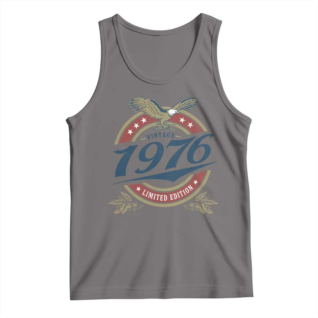 50th Birthday Beer Lover Vintage 1976 Limited Edition Tank Top Bald Eagle