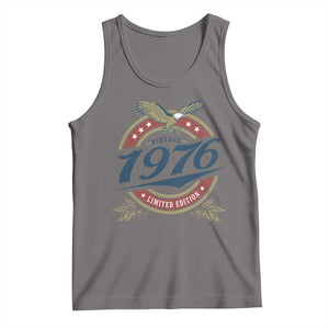 50th Birthday Beer Lover Vintage 1976 Limited Edition Tank Top Bald Eagle