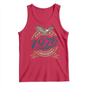 50th Birthday Beer Lover Vintage 1976 Limited Edition Tank Top Bald Eagle
