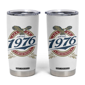 50th Birthday Beer Lover Vintage 1976 Limited Edition Tumbler Cup Bald Eagle