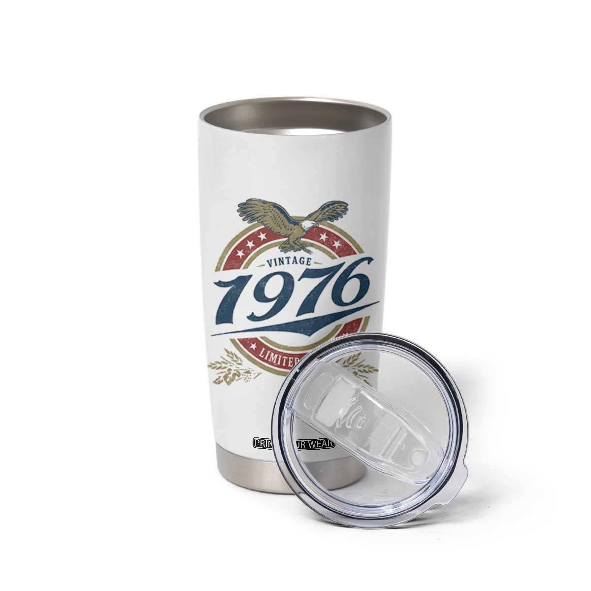 50th Birthday Beer Lover Vintage 1976 Limited Edition Tumbler Cup Bald Eagle