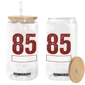 85 Never Looked So Good Funny 85th Birthday Glass Can