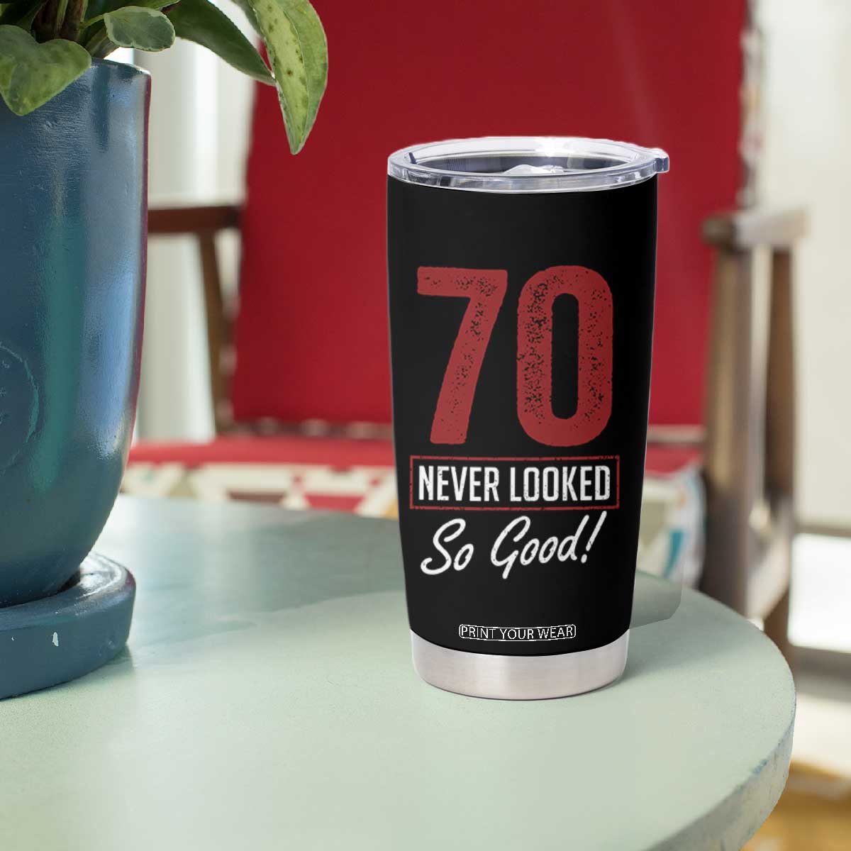 70 Never Looked So Good Funny 70th Birthday Tumbler Cup