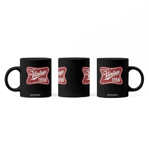 70th Birthday Beer Lover Vintage 1956 Limited Edition Coffee Mug Red Metal Beer Soft Sign Graphic