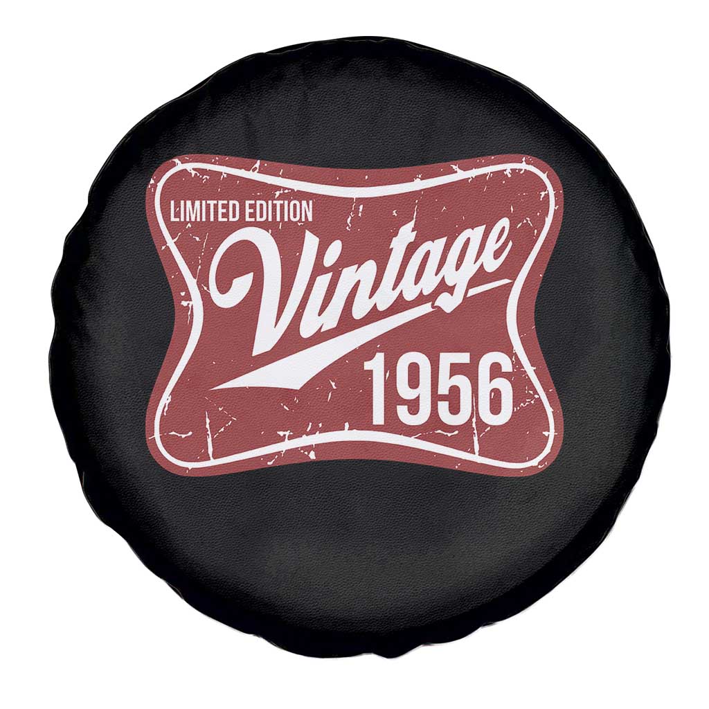 70th Birthday Beer Lover Vintage 1956 Limited Edition Spare Tire Cover Red Metal Beer Soft Sign Graphic