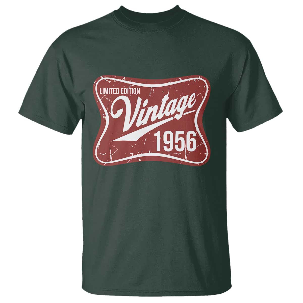 70th Birthday Beer Lover Vintage 1956 Limited Edition T Shirt Red Metal Beer Soft Sign Graphic