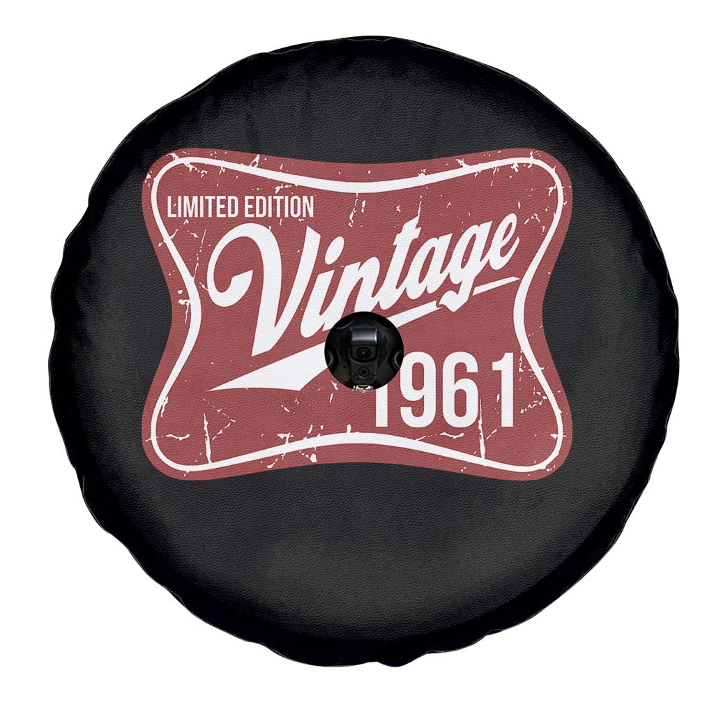 65th Birthday Beer Lover Vintage 1961 Limited Edition Spare Tire Cover Red Metal Beer Soft Sign Graphic