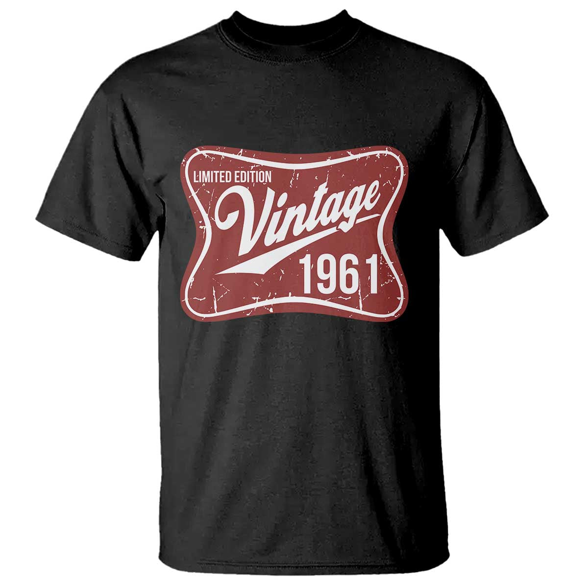 65th Birthday Beer Lover Vintage 1961 Limited Edition T Shirt Red Metal Beer Soft Sign Graphic