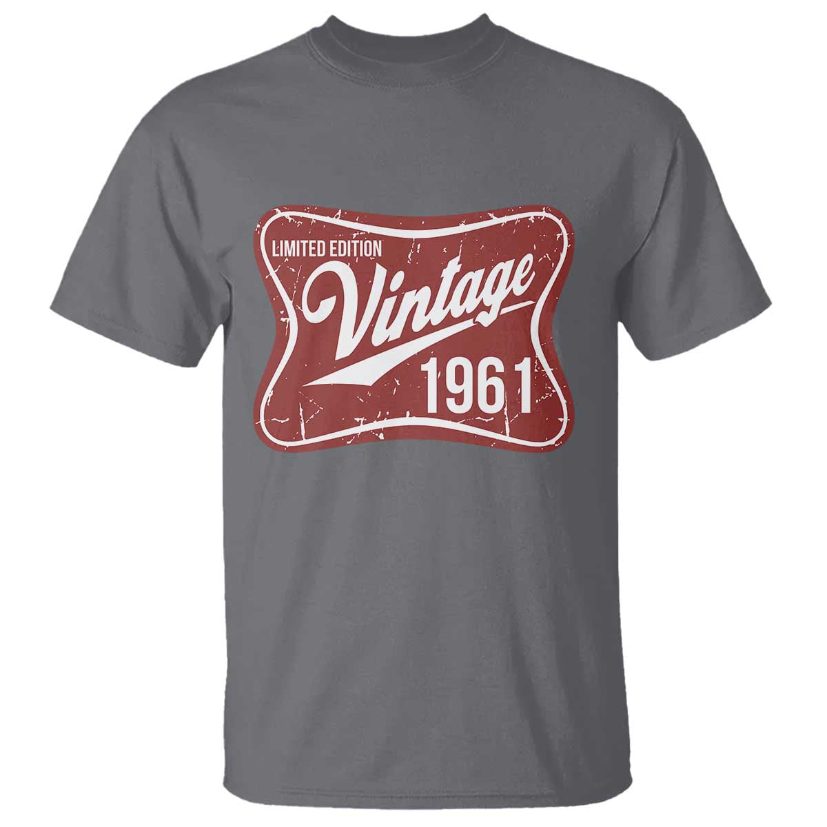 65th Birthday Beer Lover Vintage 1961 Limited Edition T Shirt Red Metal Beer Soft Sign Graphic
