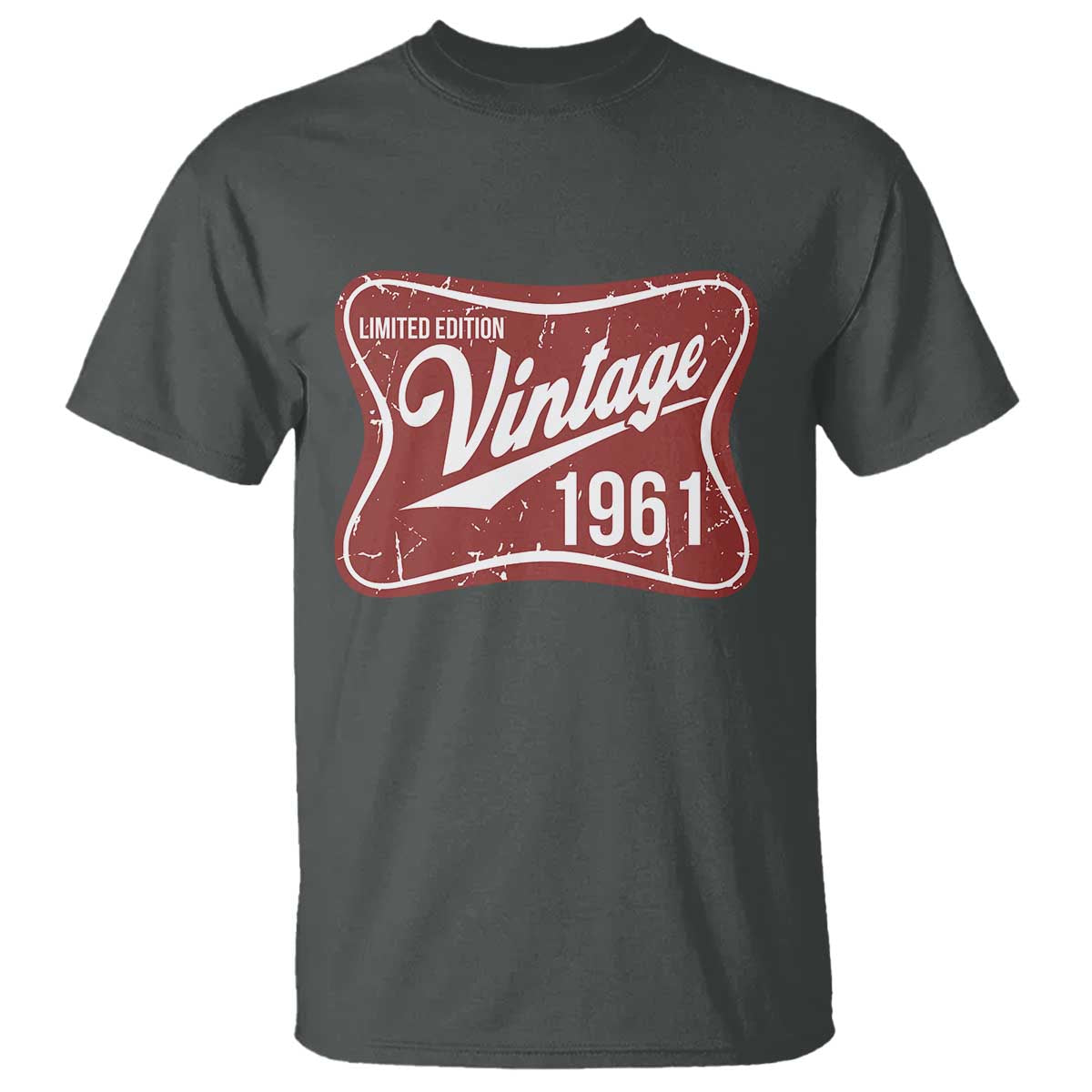65th Birthday Beer Lover Vintage 1961 Limited Edition T Shirt Red Metal Beer Soft Sign Graphic