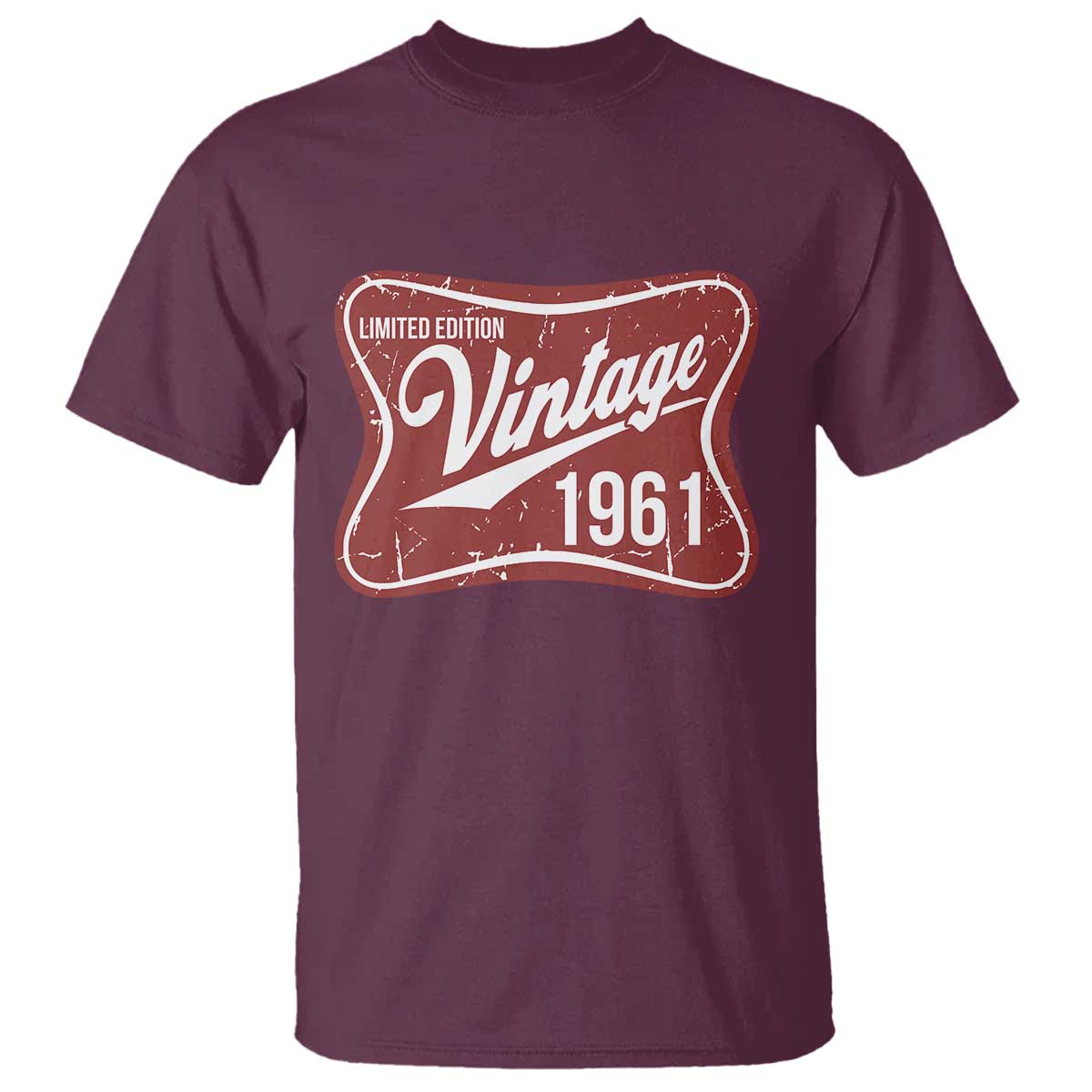 65th Birthday Beer Lover Vintage 1961 Limited Edition T Shirt Red Metal Beer Soft Sign Graphic