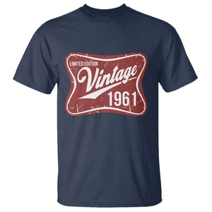 65th Birthday Beer Lover Vintage 1961 Limited Edition T Shirt Red Metal Beer Soft Sign Graphic