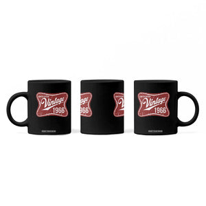 60th Birthday Beer Lover Vintage 1966 Limited Edition Coffee Mug Red Metal Beer Soft Sign Graphic