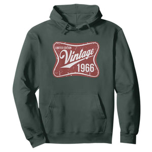 60th Birthday Beer Lover Vintage 1966 Limited Edition Hoodie Red Metal Beer Soft Sign Graphic