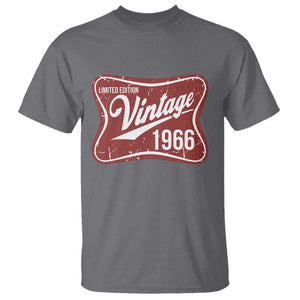 60th Birthday Beer Lover Vintage 1966 Limited Edition T Shirt Red Metal Beer Soft Sign Graphic