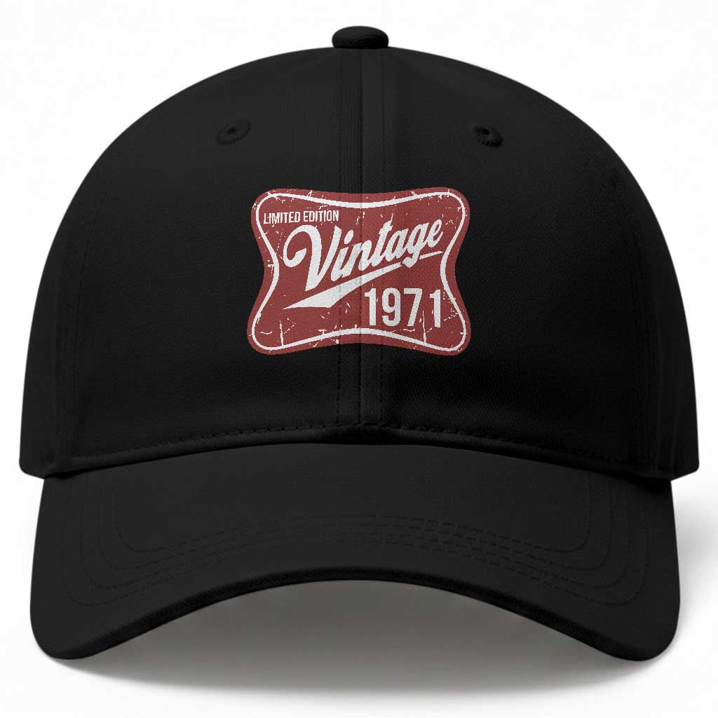 55th Birthday Beer Lover Vintage 1971 Limited Edition Baseball Cap Red Metal Beer Soft Sign Graphic TS11 Print Your Wear