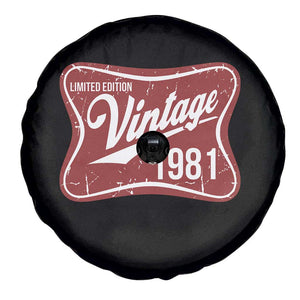45th Birthday Beer Lover Vintage 1981 Limited Edition Spare Tire Cover Red Metal Beer Soft Sign Graphic