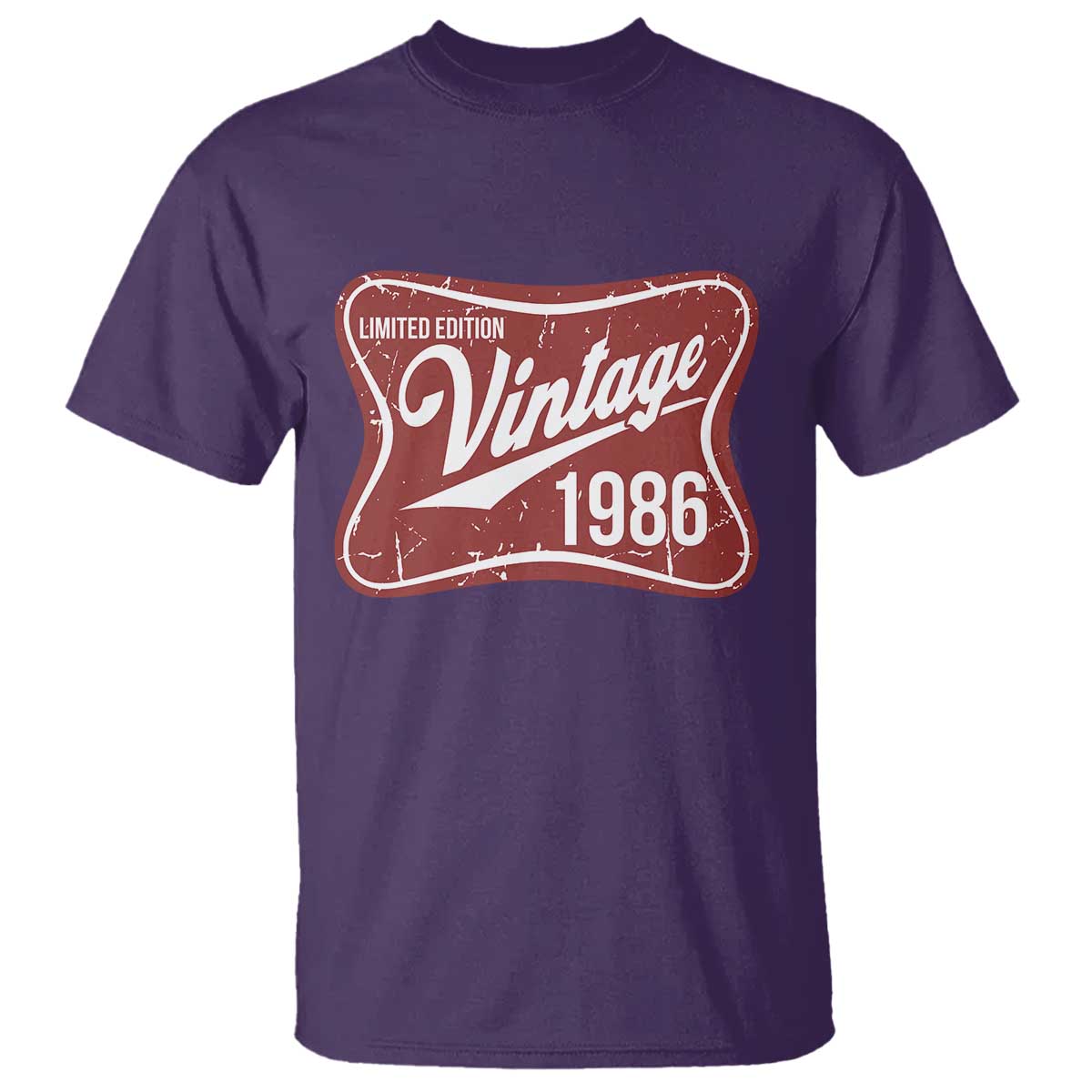 40th Birthday Beer Lover Vintage 1986 Limited Edition T Shirt Red Metal Beer Soft Sign Graphic
