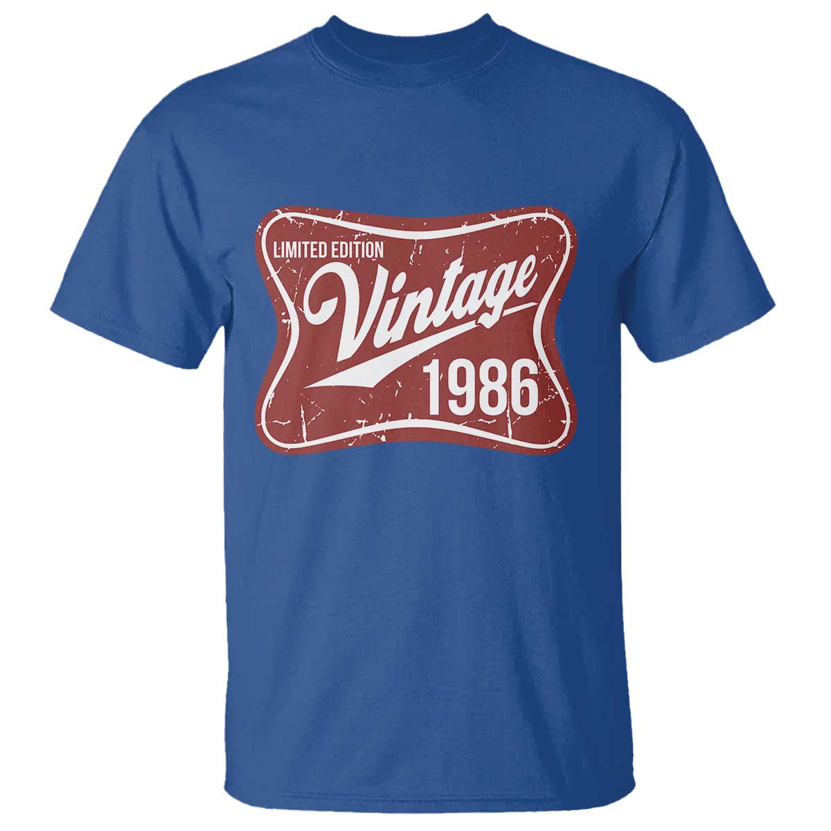 40th Birthday Beer Lover Vintage 1986 Limited Edition T Shirt Red Metal Beer Soft Sign Graphic