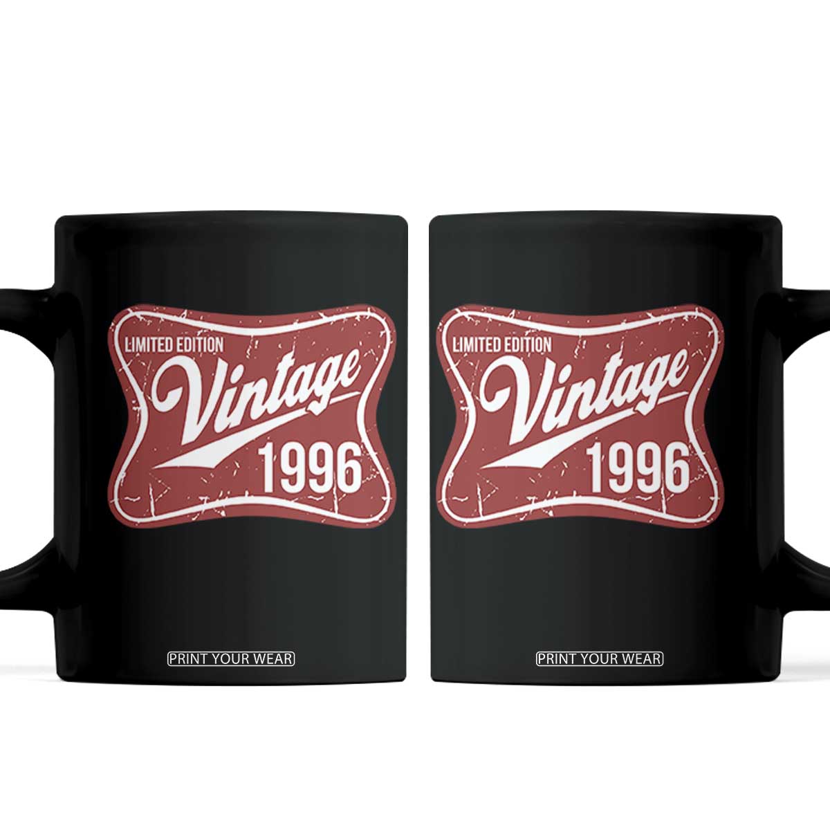 30th Birthday Beer Lover Vintage 1996 Limited Edition Coffee Mug Red Metal Beer Soft Sign Graphic TS11 Black Print Your Wear