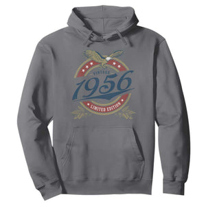 70th Birthday Beer Lover Vintage 1956 Limited Edition Hoodie Bald Eagle