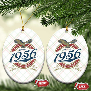 70th Birthday Beer Lover Vintage 1956 Limited Edition Ceramic Ornament Bald Eagle
