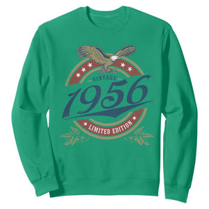 70th Birthday Beer Lover Vintage 1956 Limited Edition Sweatshirt Bald Eagle