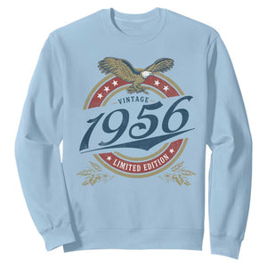 70th Birthday Beer Lover Vintage 1956 Limited Edition Sweatshirt Bald Eagle