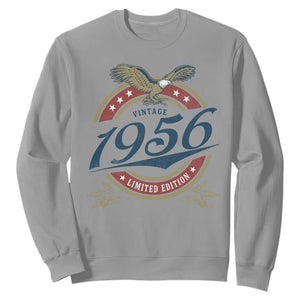 70th Birthday Beer Lover Vintage 1956 Limited Edition Sweatshirt Bald Eagle