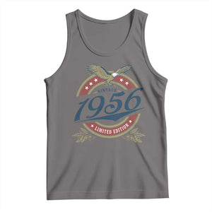 70th Birthday Beer Lover Vintage 1956 Limited Edition Tank Top Bald Eagle