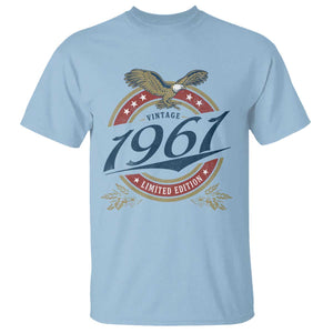 65th Birthday Beer Lover Vintage 1961 Limited Edition T Shirt Bald Eagle