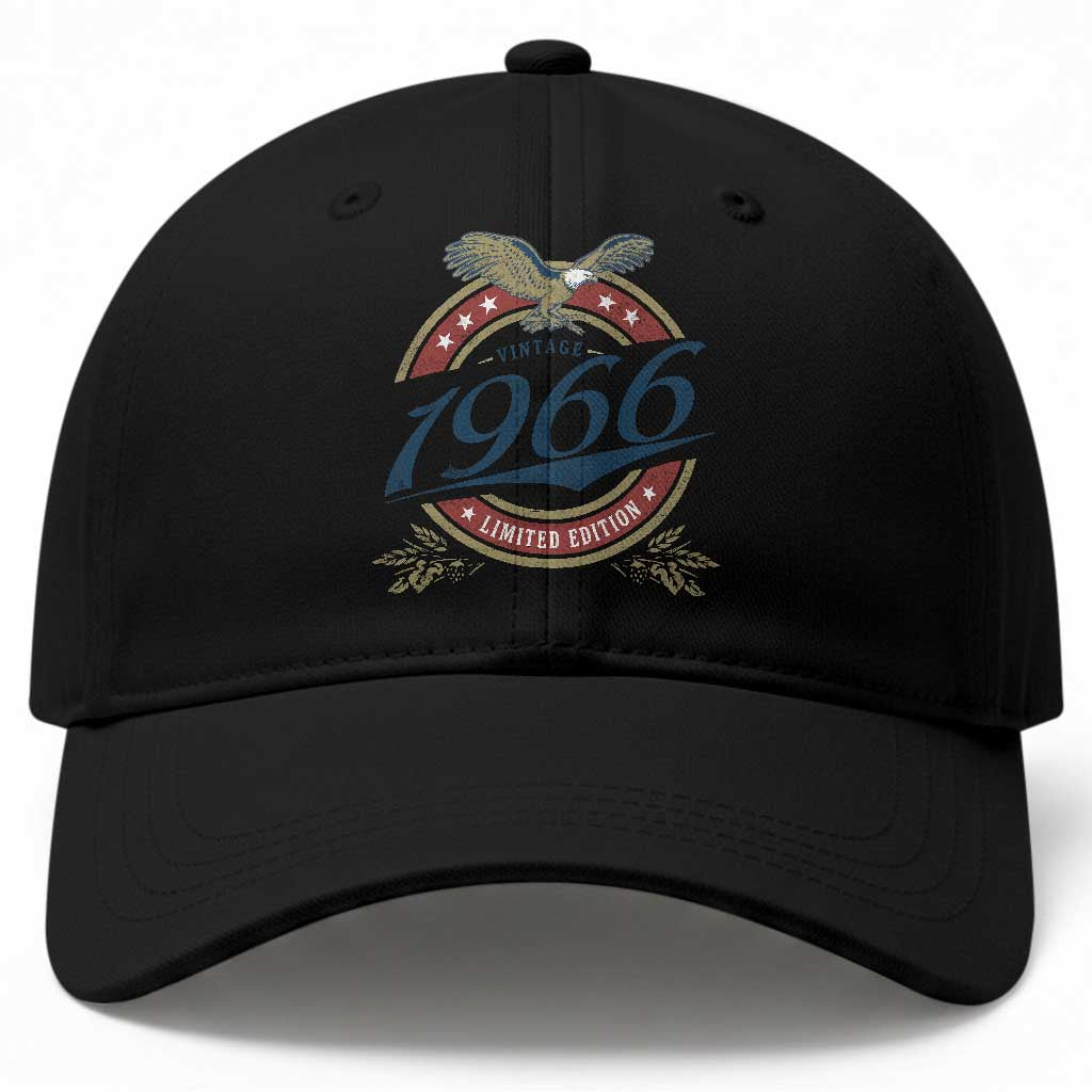 60th Birthday Beer Lover Vintage 1966 Limited Edition Baseball Cap Bald Eagle TS11 Print Your Wear