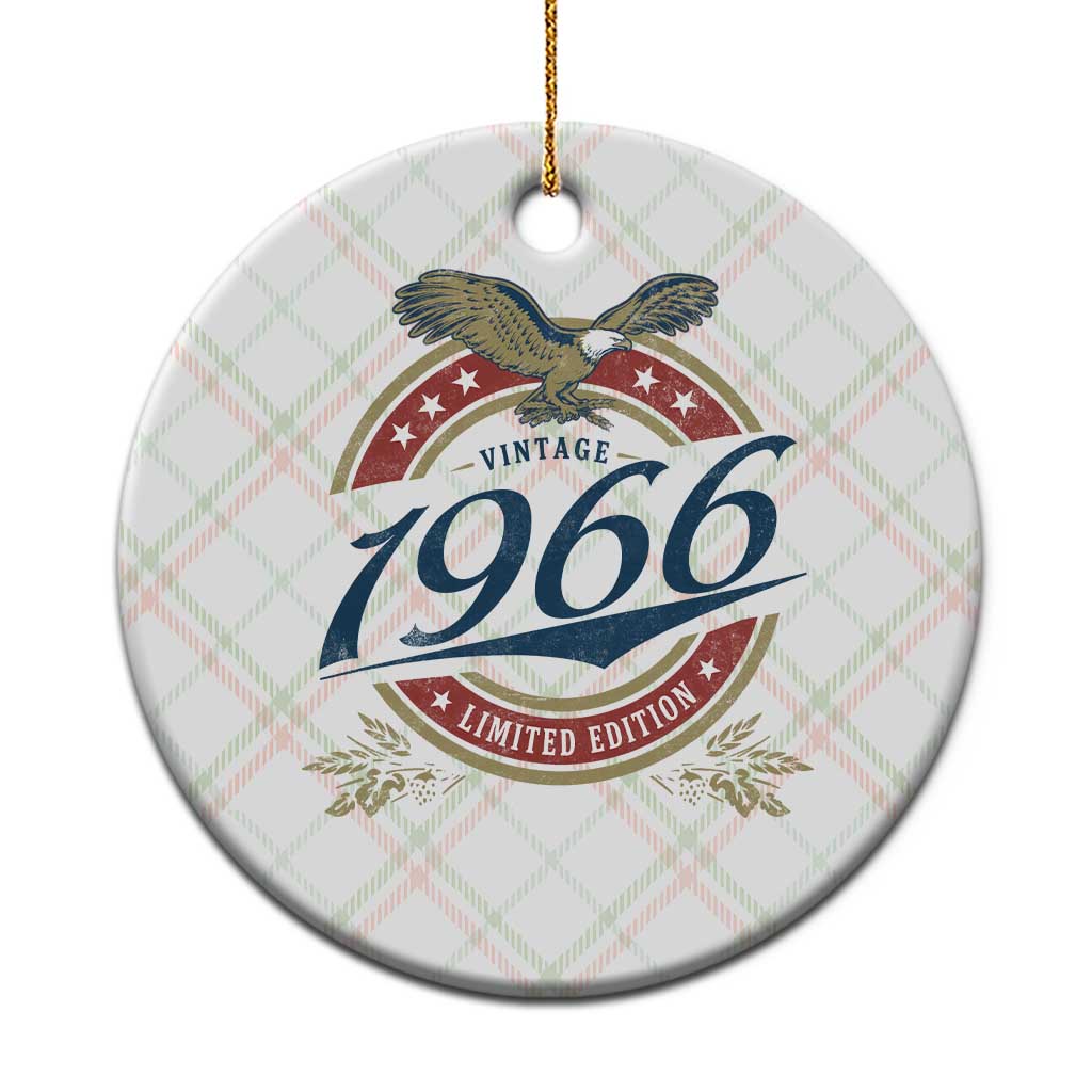 60th Birthday Beer Lover Vintage 1966 Limited Edition Ceramic Ornament Bald Eagle