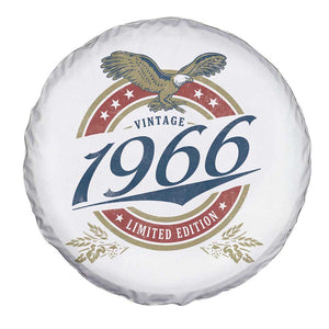 60th Birthday Beer Lover Vintage 1966 Limited Edition Spare Tire Cover Bald Eagle