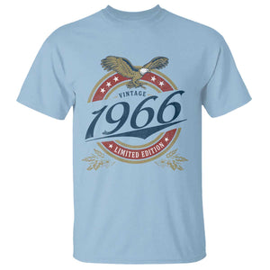 60th Birthday Beer Lover Vintage 1966 Limited Edition T Shirt Bald Eagle
