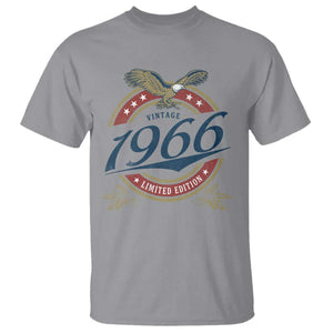 60th Birthday Beer Lover Vintage 1966 Limited Edition T Shirt Bald Eagle