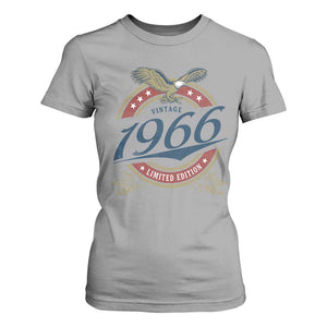 60th Birthday Beer Lover Vintage 1966 Limited Edition T Shirt For Women Bald Eagle